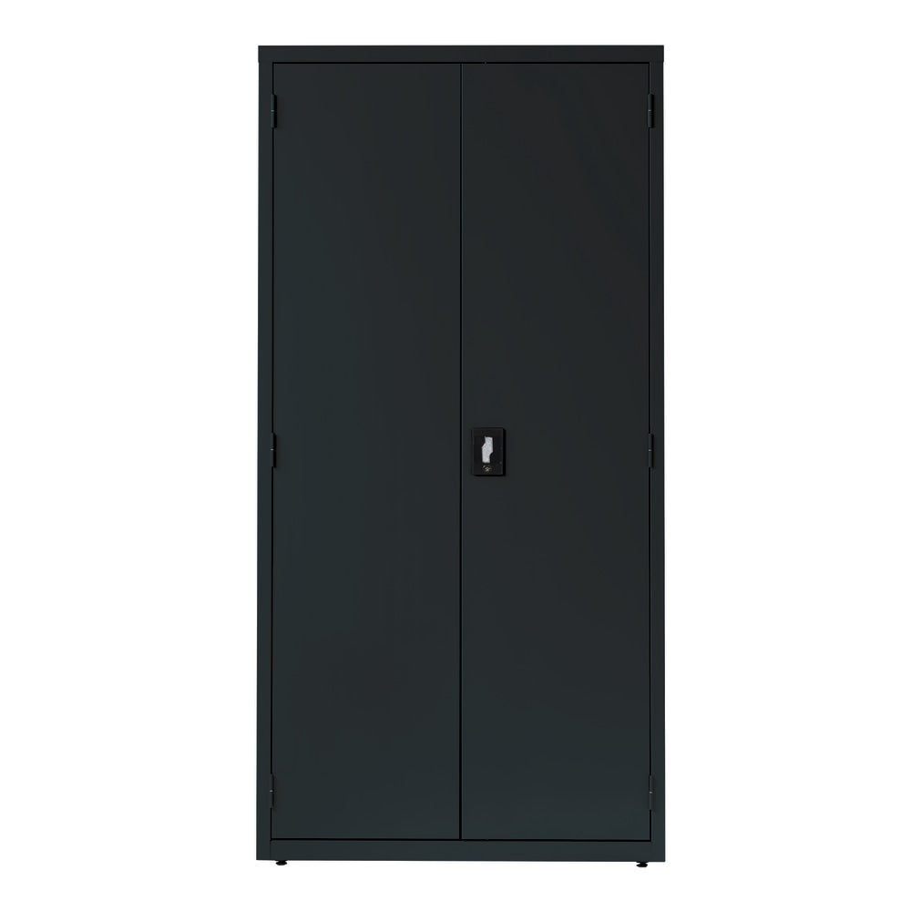 Lorell Fortress Series 18inD Steel Storage Cabinet, Fully Assembled, 5-Shelf, Black