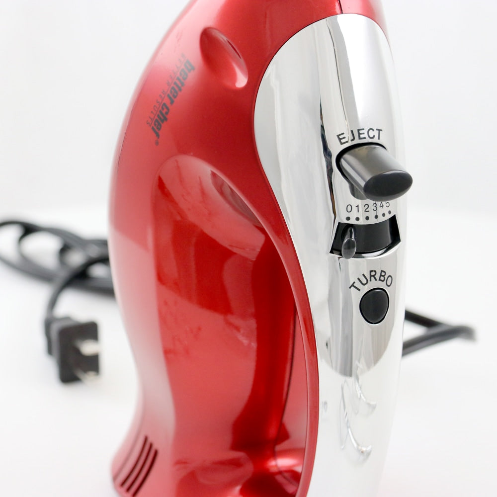 Better Chef 5-Speed Hand Mixer, Red