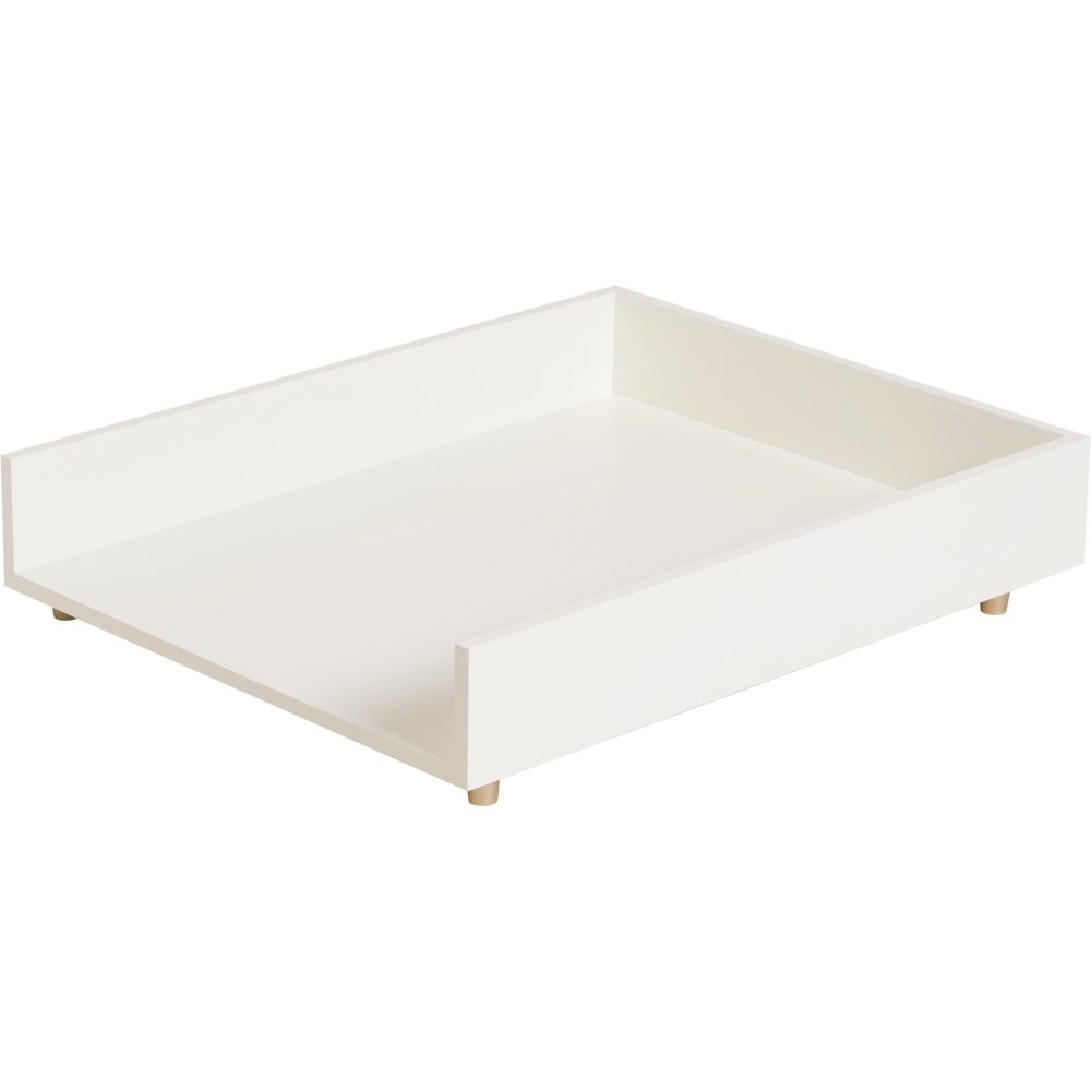 U Brands Juliet Collection Stackable Paper Tray, 2-1/2inH x 9-13/16inW x 12-1/4inD, White