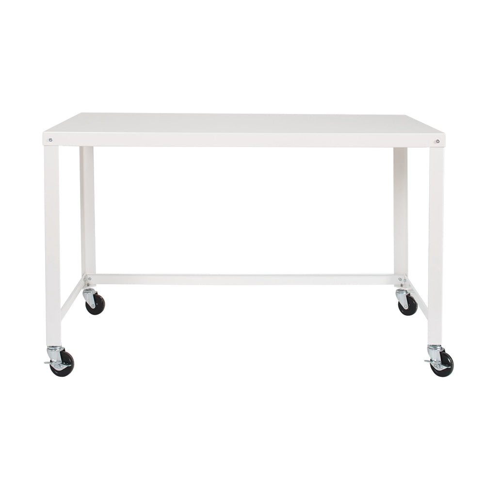 Lorell Steel Mobile Series Workstation, 29-1/2inH x 48inW x 23inD, White