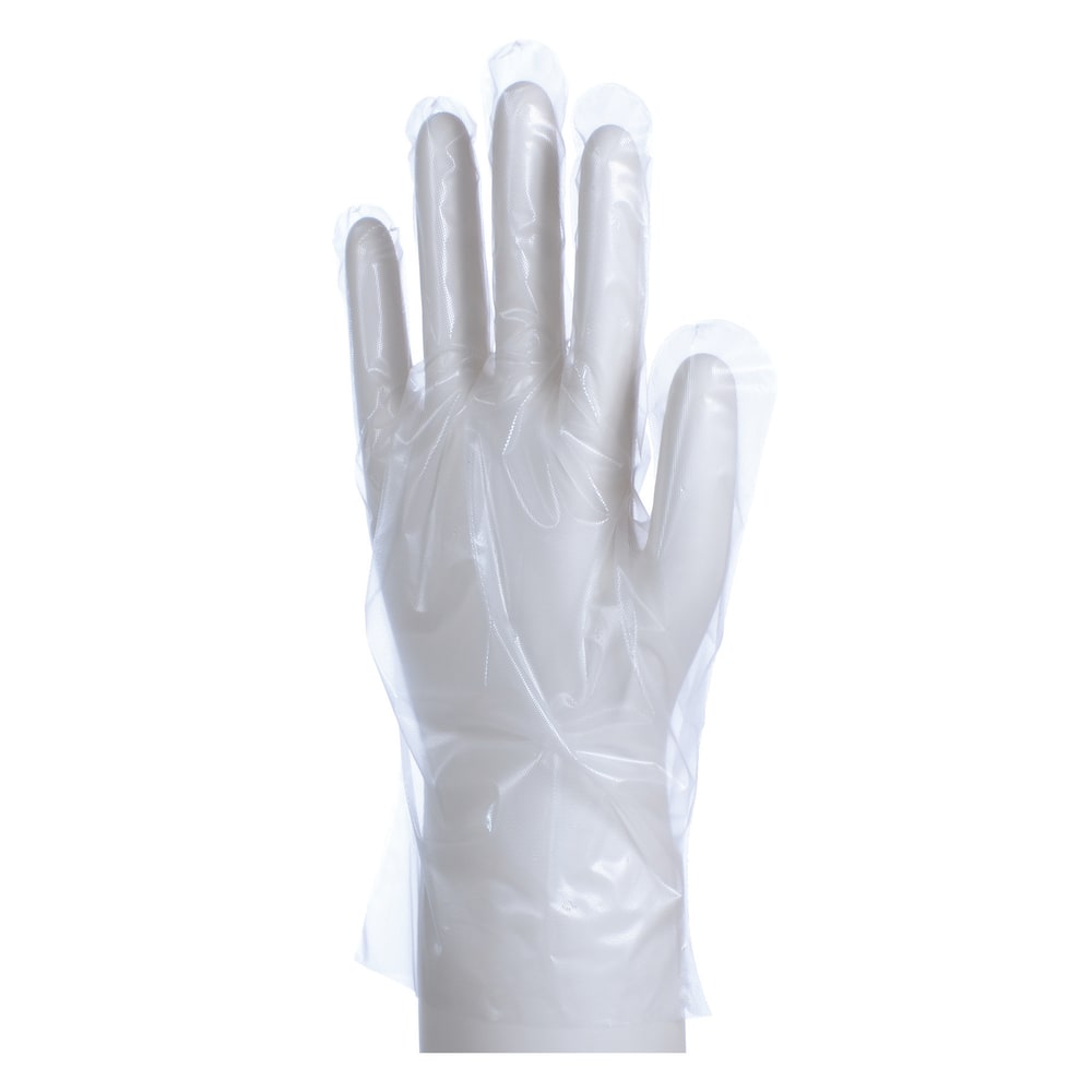 Packaging Dynamics Poly Gloves, Medium, 100 Pairs Per Box, Case Of 10 Boxes