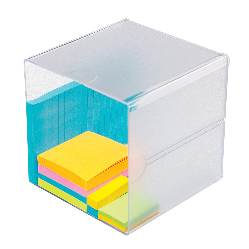 Deflecto Stackable Cube, 6inH x 6inW x 6inD, Clear