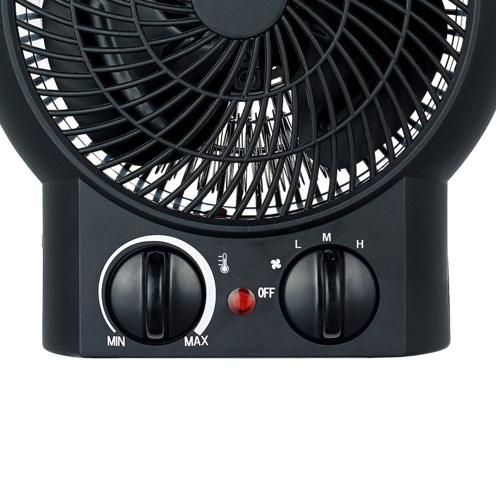 Brentwood 1500-Watt Portable Electric Space Heater With Fan, 9-1/4in x 4-1/4in, Black