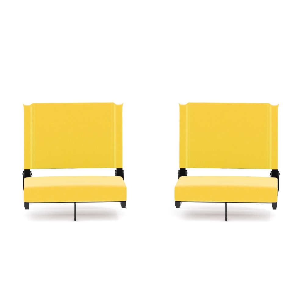 Flash Furniture Grandstand Comfort Seats, Yellow/Black, Set Of 2 Seats