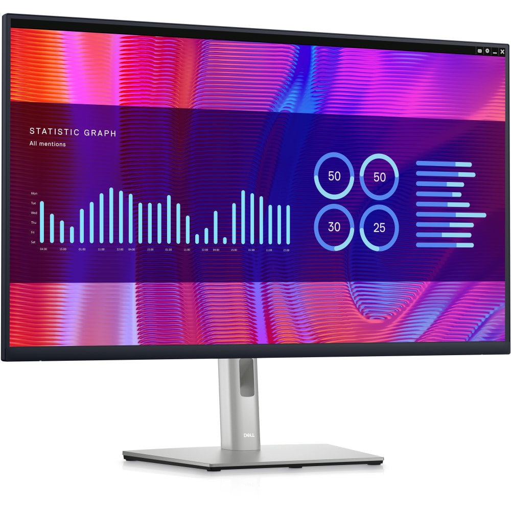 Dell P3223DE 32in Class QHD LCD Monitor - 16:9 - Black, Silver - 31.5in Viewable - In-plane Switching (IPS) Black Technology - WLED Backlight - 2560 x 1440 - 350 Nit - 5 ms - HDMI - USB Hub