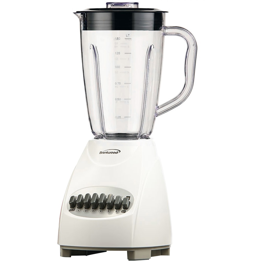 Brentwood 12-Speed Blender With Plastic Jar, White