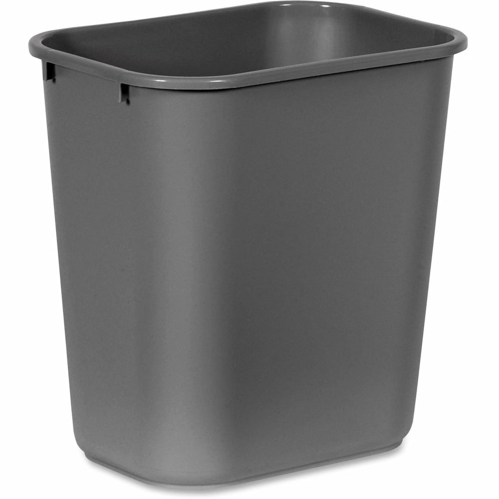 Rubbermaid Durable Rectangular Plastic Wastebasket, 7 Gallons, 15inH x 14-1/4inW x 10-1/4inD, Gray