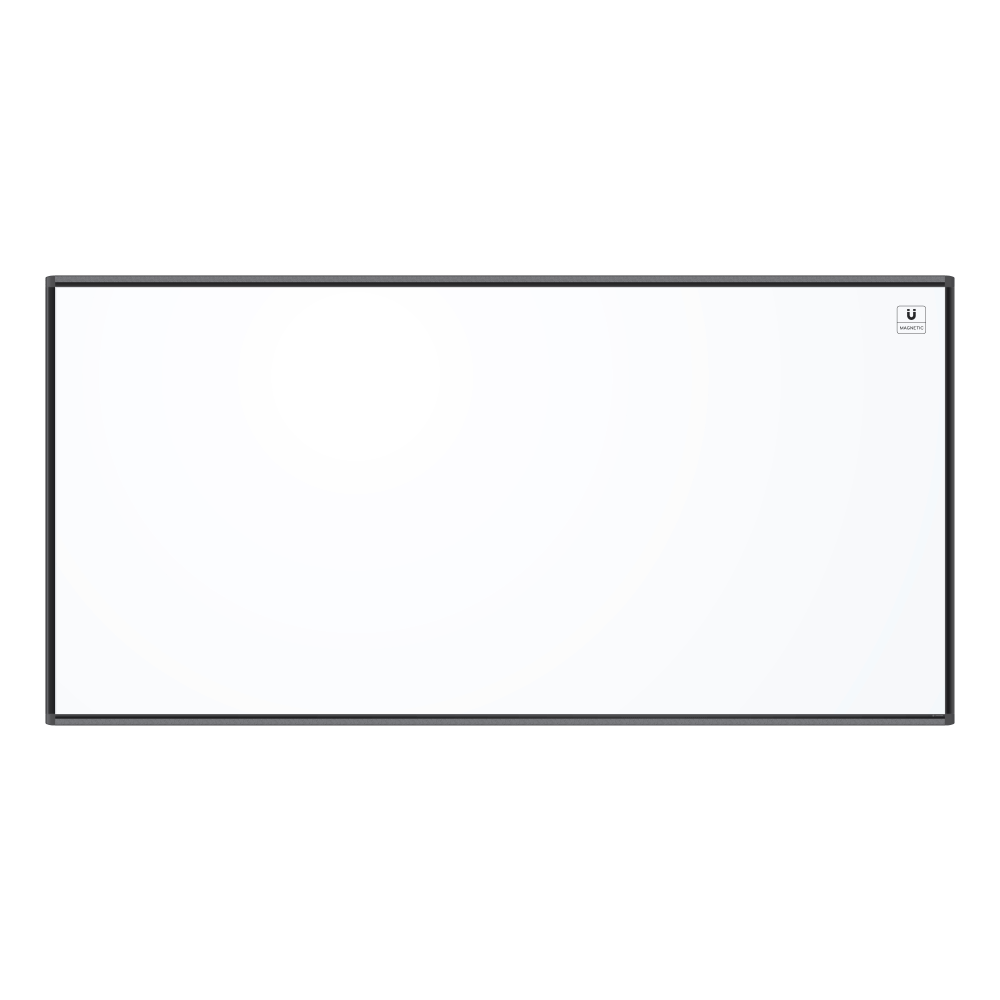 U Brands PINIT Magnetic Dry-Erase Board, 95in x 47in, White, Black Aluminum Frame