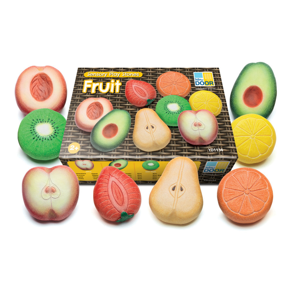 Yellow Door Sensory Stones, Fruit, Pack Of 8 Stones