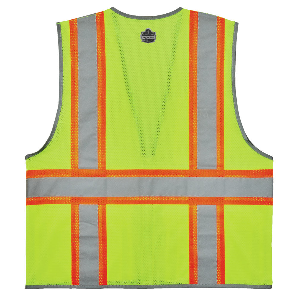 Ergodyne GloWear 2-Tone Mesh Hi-Vis Type-R Class 2 Safety Vest, 5X, Lime