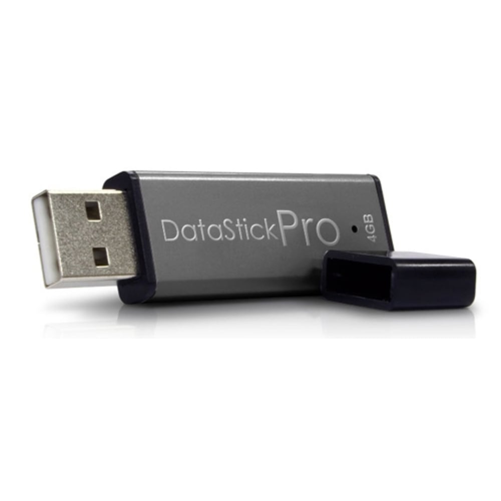 Centon DataStick Pro USB 2.0 Flash Drive, 4GB, Gray