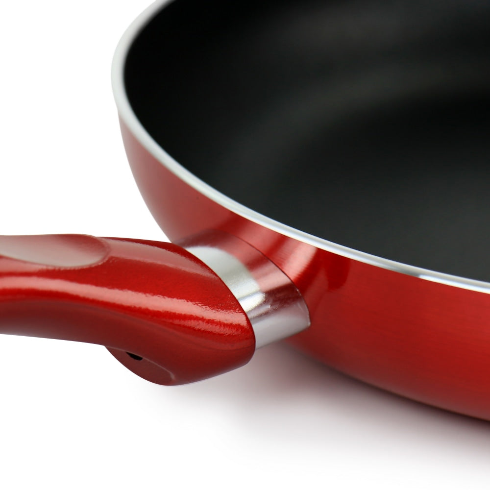 Better Chef Gourmet Metallic Non-Stick Fry Pan, 10in, Red