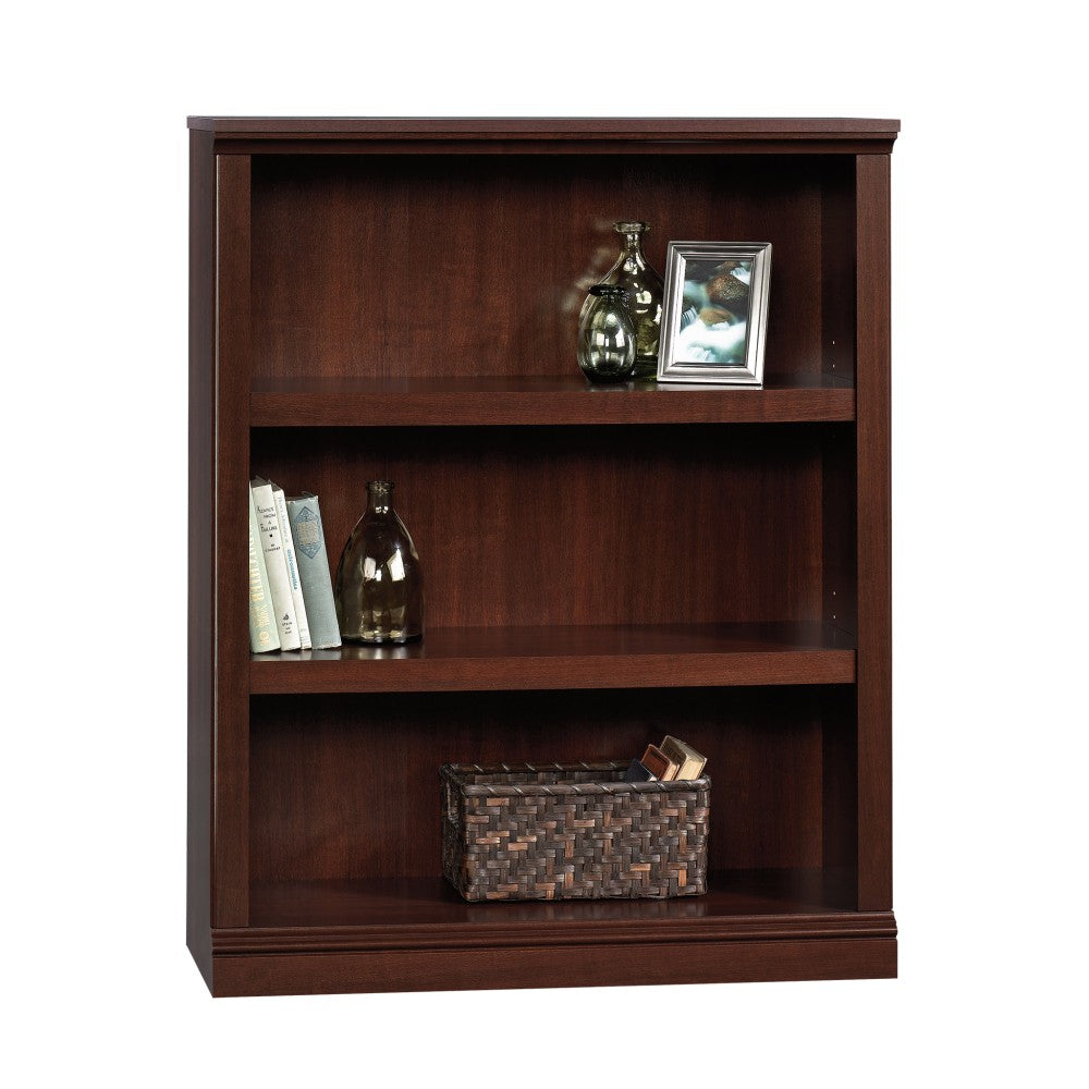 Sauder Select 43 13/16inH 3-Shelf Transitional Bookcase, Cherry/Medium Finish, Standard Delivery