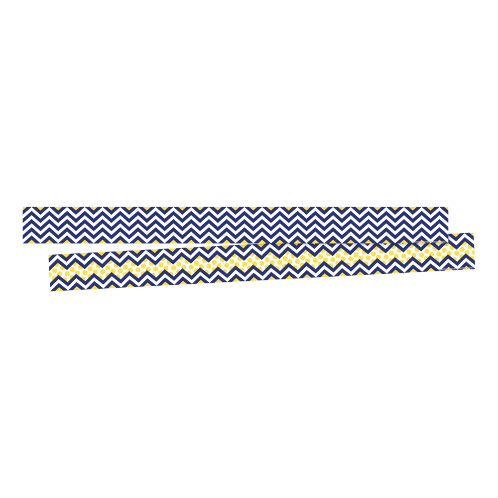 Barker Creek Double-Sided Border Set, 3in x 35in, Chevron, 12 Strips Per Pack, Set Of 4 Packs