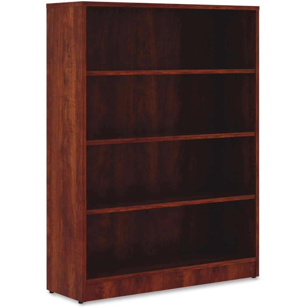 Lorell Essentials 48inH 4-Shelf Bookcase, Cherry