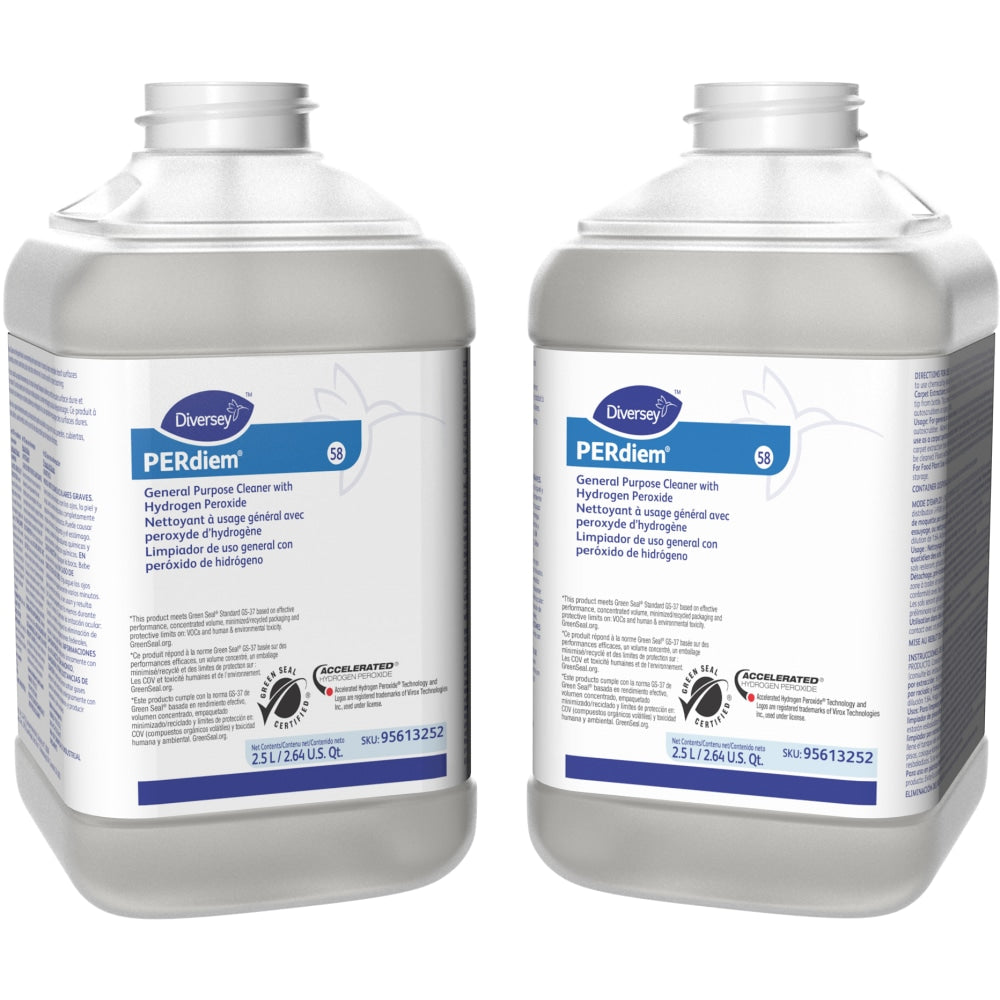 Diversey PERdiem General Purpose Cleaner With Hydrogen Peroxide, 2.5L, Case Of 2 Bottles