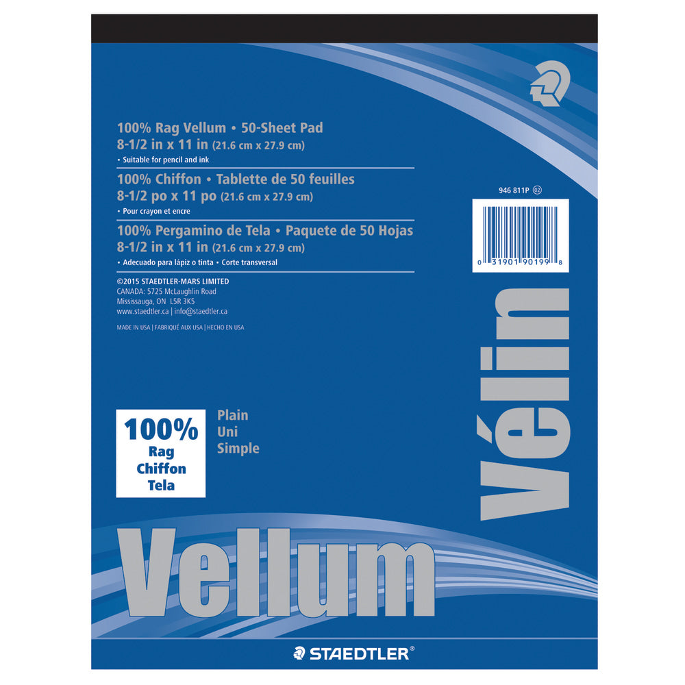 Clearprint Plain Vellum Paper, 8 1/2in x 11in, White, Pack Of 50 Sheets