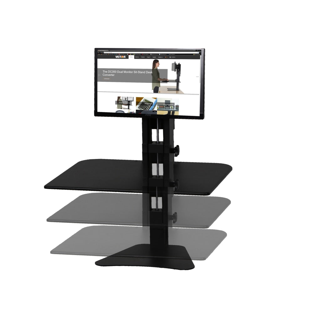 Victor High Rise DC300 Standing Desk Riser, Black