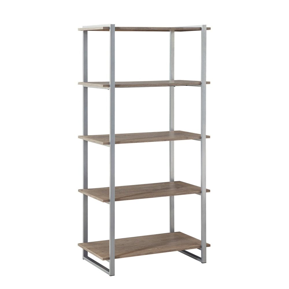 Realspace Trezza 60inH 4-Shelf Bookcase, Light Oak