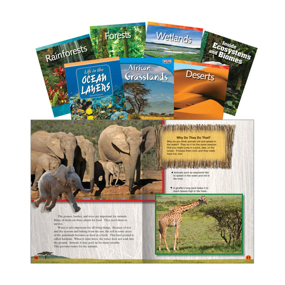 Teacher Created Materials Biomes And Ecosystems Book Set, Grades 2 - 4, Set Of 7 Books