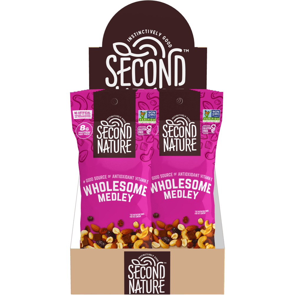 SECOND NATURE Wholesome Medley Mixed Nuts, 2.25 oz, 12 Count