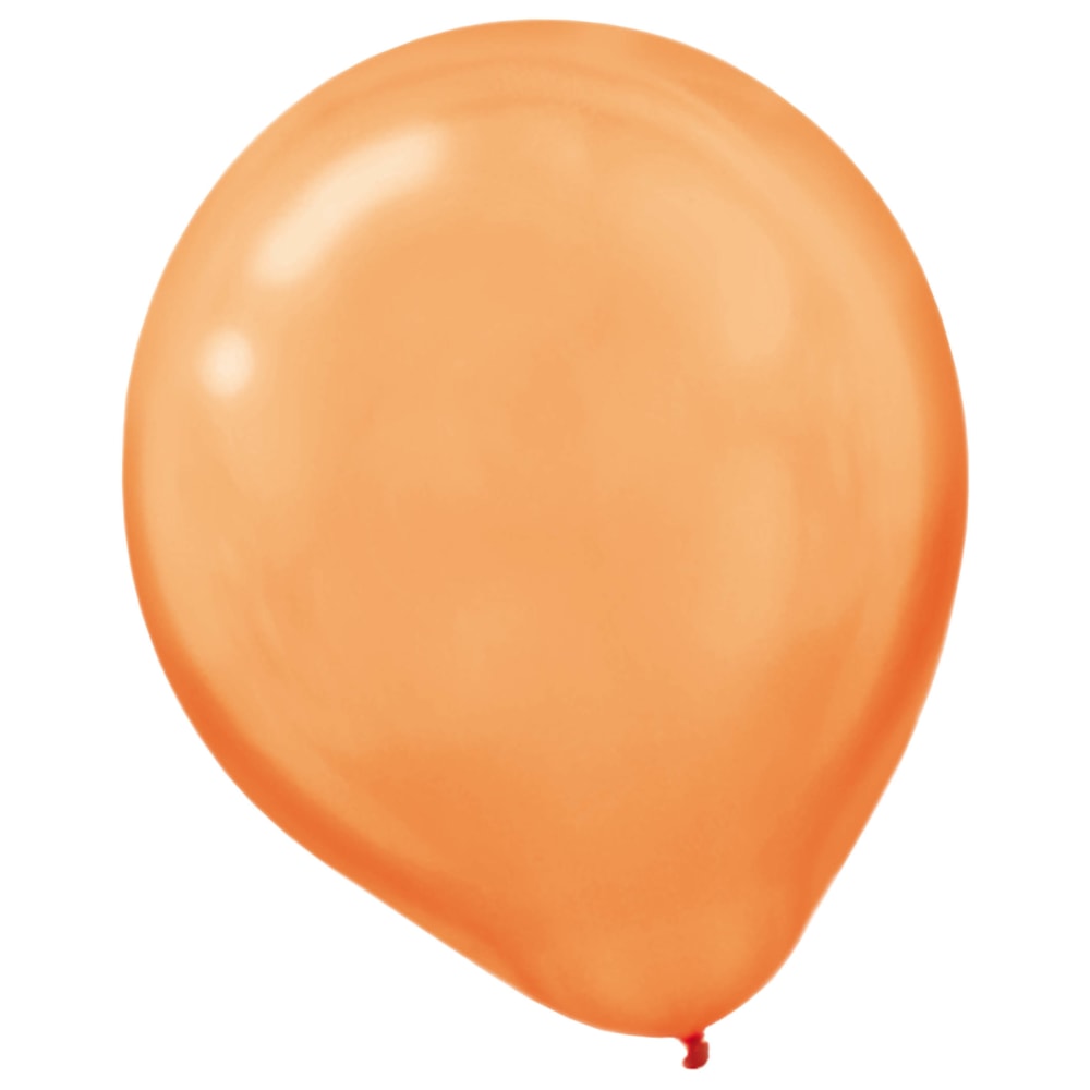 Amscan Latex Balloons, 12in, Orange, 15 Balloons Per Pack, Set Of 4 Packs