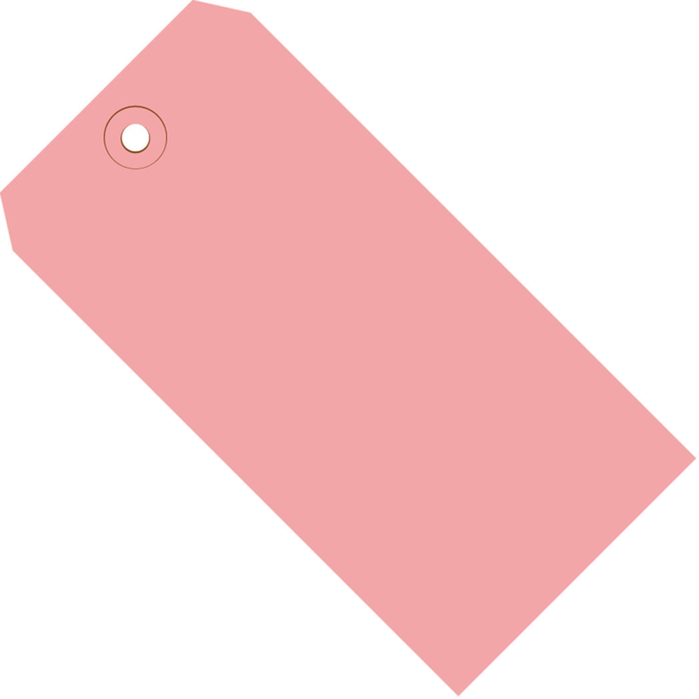 Partners Brand Color Shipping Tags, #1, 2 3/4in x 1 3/8in, Pink, Box Of 1,000