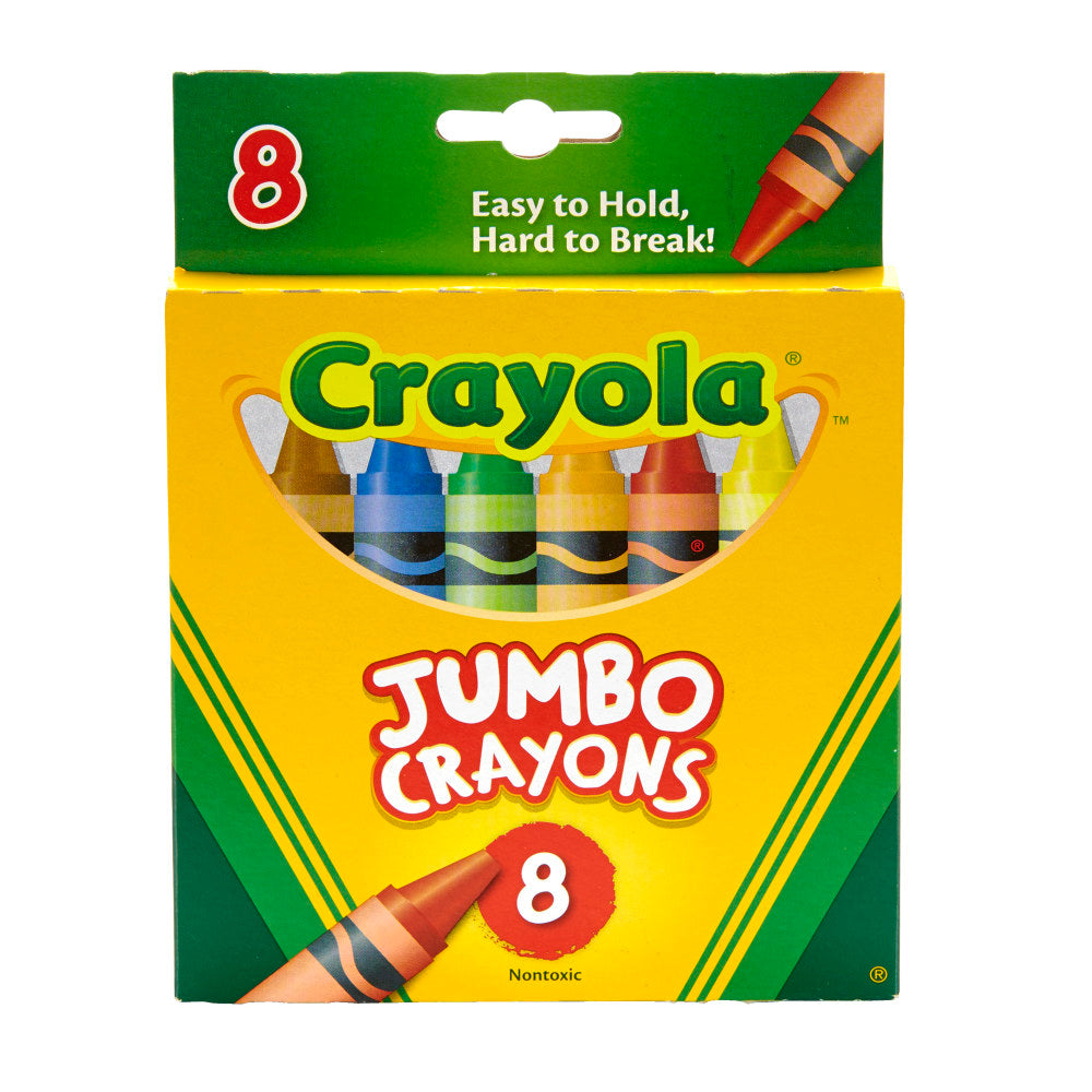 Crayola Jumbo Crayons, Assorted Colors, Box Of 8 Crayons