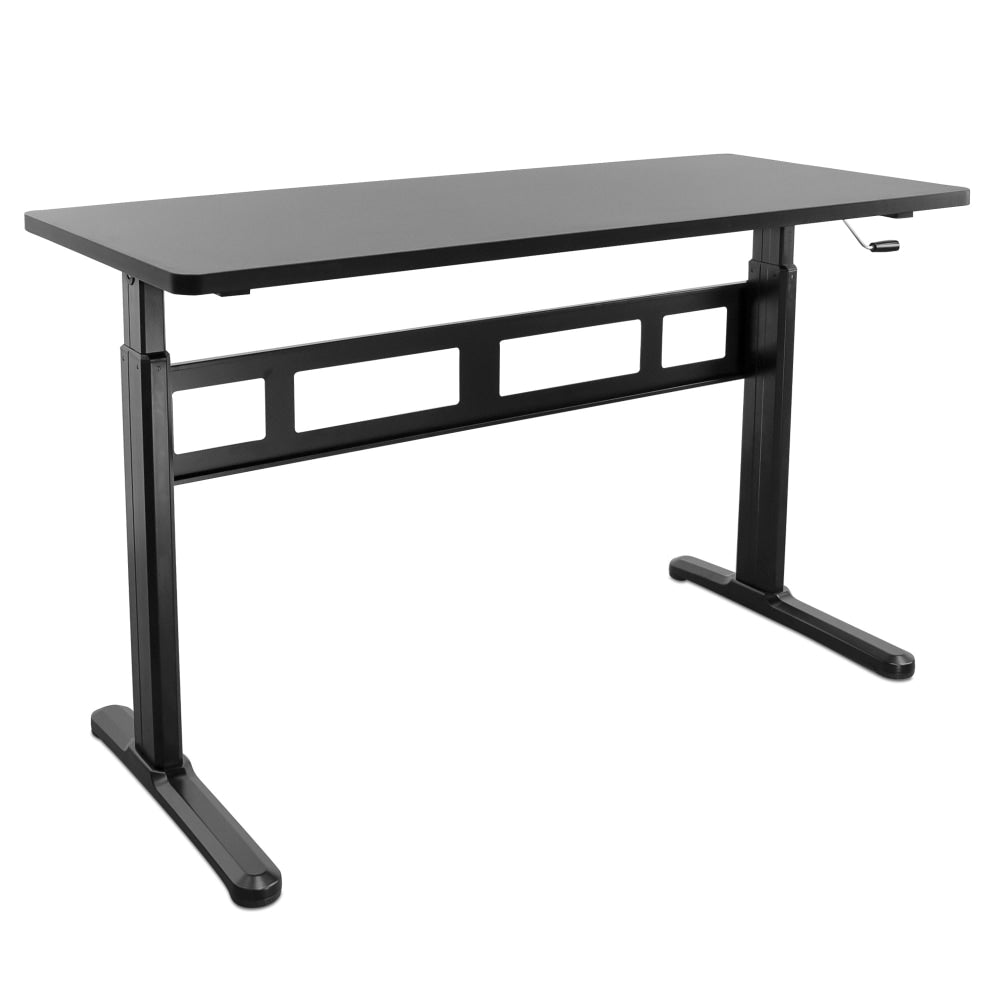 Mount-It! Mi-7981 56inW Hand Crank Sit-Stand Desk, Black