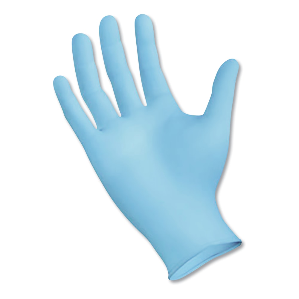 Boardwalk Disposable Examination Nitrile Gloves, Medium, Blue, 5mil, Box Of 100 Gloves