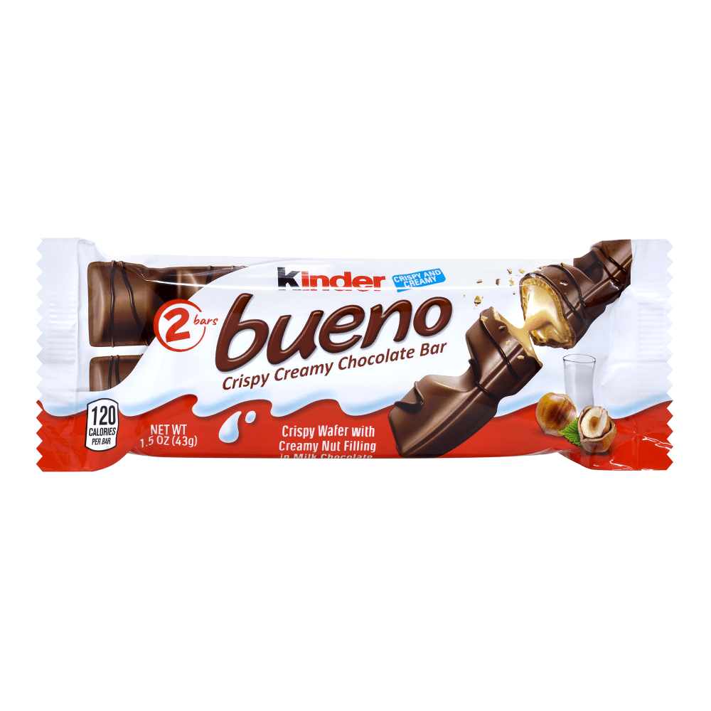 Kinder Bueno Crispy Creamy Chocolate Bars, Box Of 20 Bars