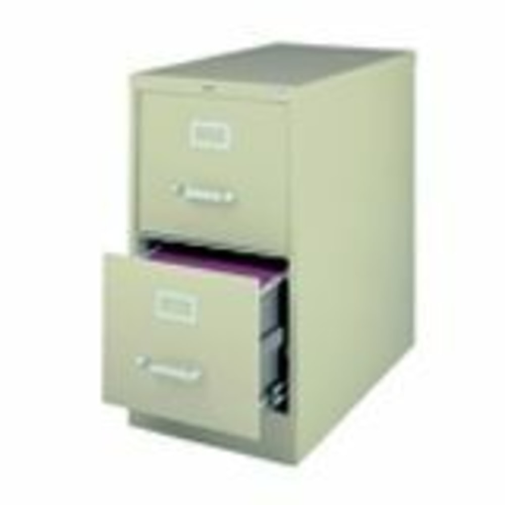 WorkPro 26-1/2inD Vertical 2-Drawer File Cabinet, Putty