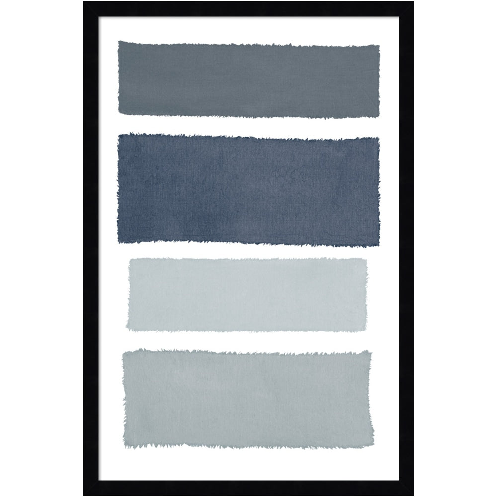 Amanti Art Painted Weaving I Gray by Piper Rhue Wood Framed Wall Art Print, 18inW x 26inH, Black