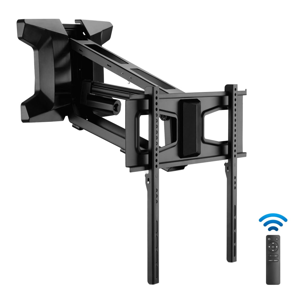 Mount-It! MI-386 Motorized Fireplace TV Wall Mount For Screens 30 To 70in, 71inH x 13inW x 18inD, Black