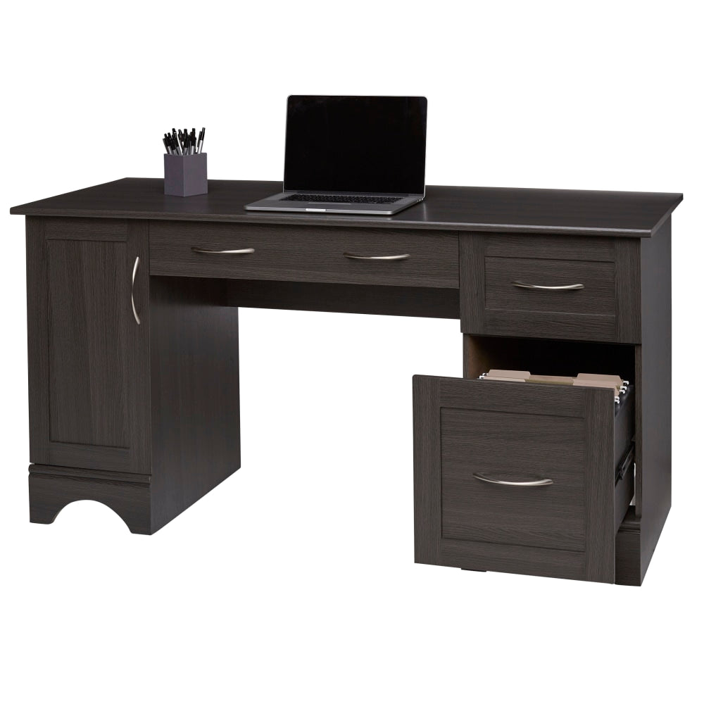 Realspace Pelingo 60inW Computer Desk, Dark Gray