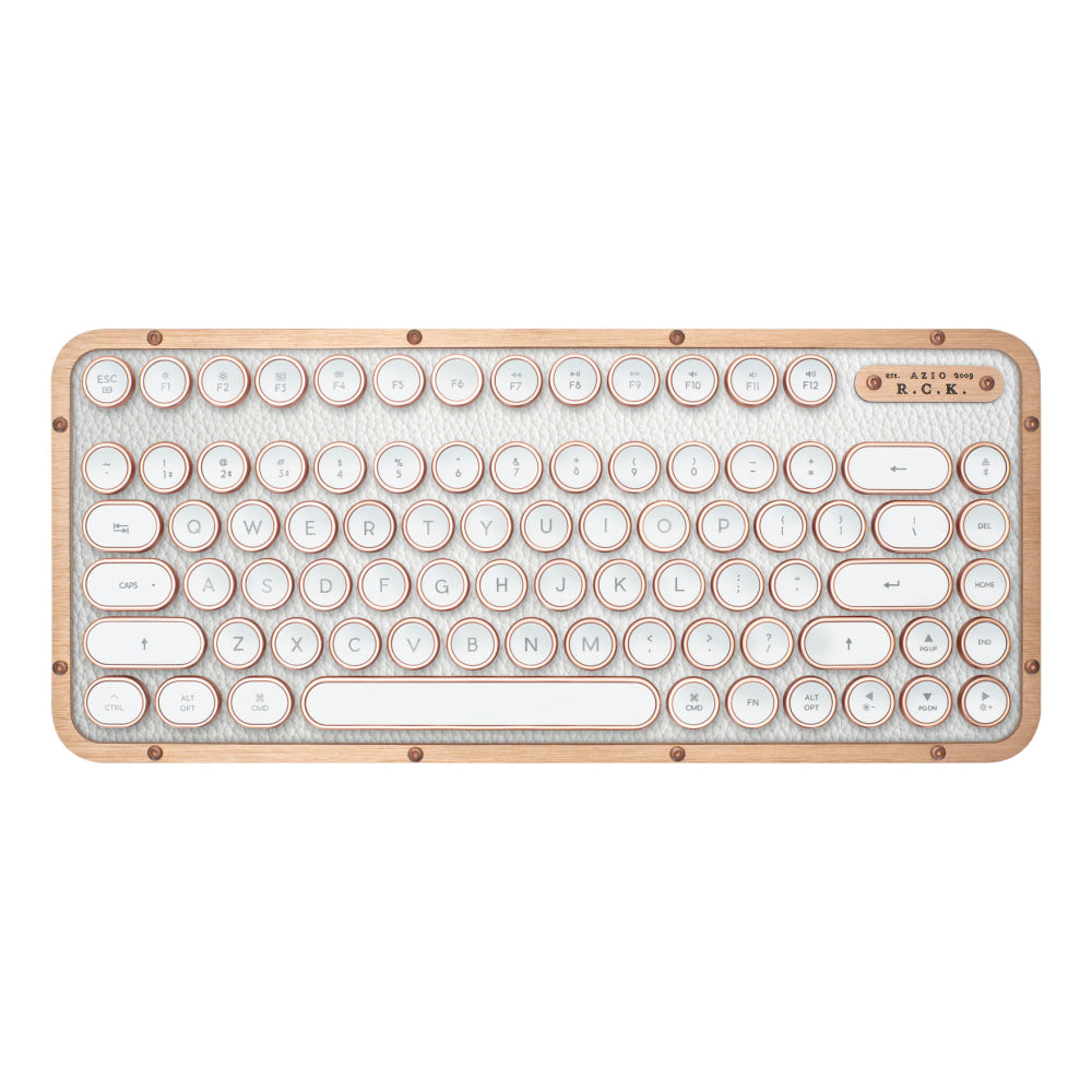 Azio Retro Wireless Keyboard, Compact, Posh