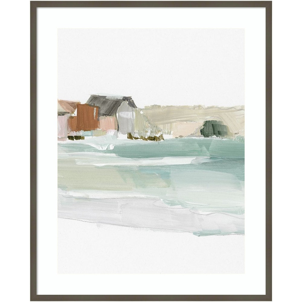 Amanti Art Seaside Tranquility II by Susan Pepe Wood Framed Wall Art Print, 33inW x 41inH, Gray