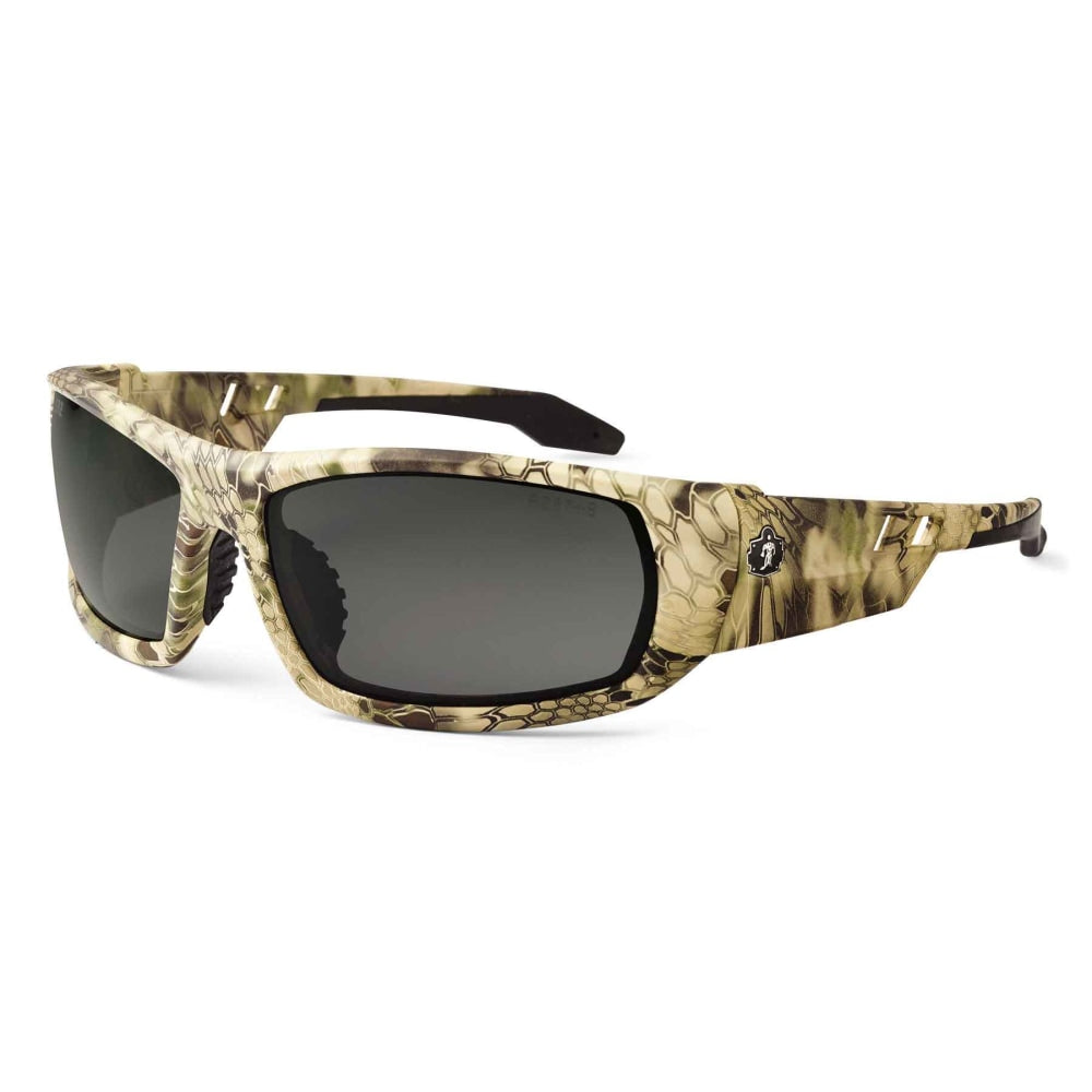 Ergodyne Skullerz Safety Glasses, Odin, Polarized, Kryptek Highlander Frame, Smoke Lens