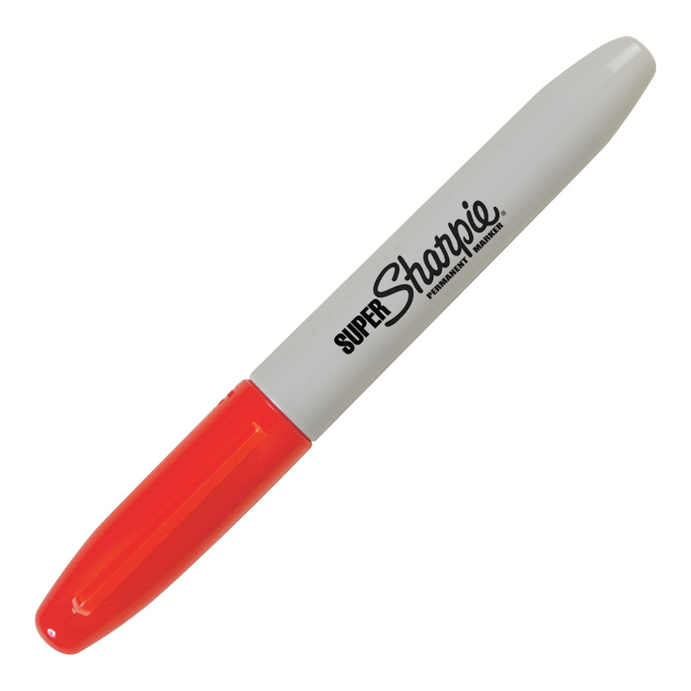 Sharpie Super Permanent Marker, Fine Point, Red Ink