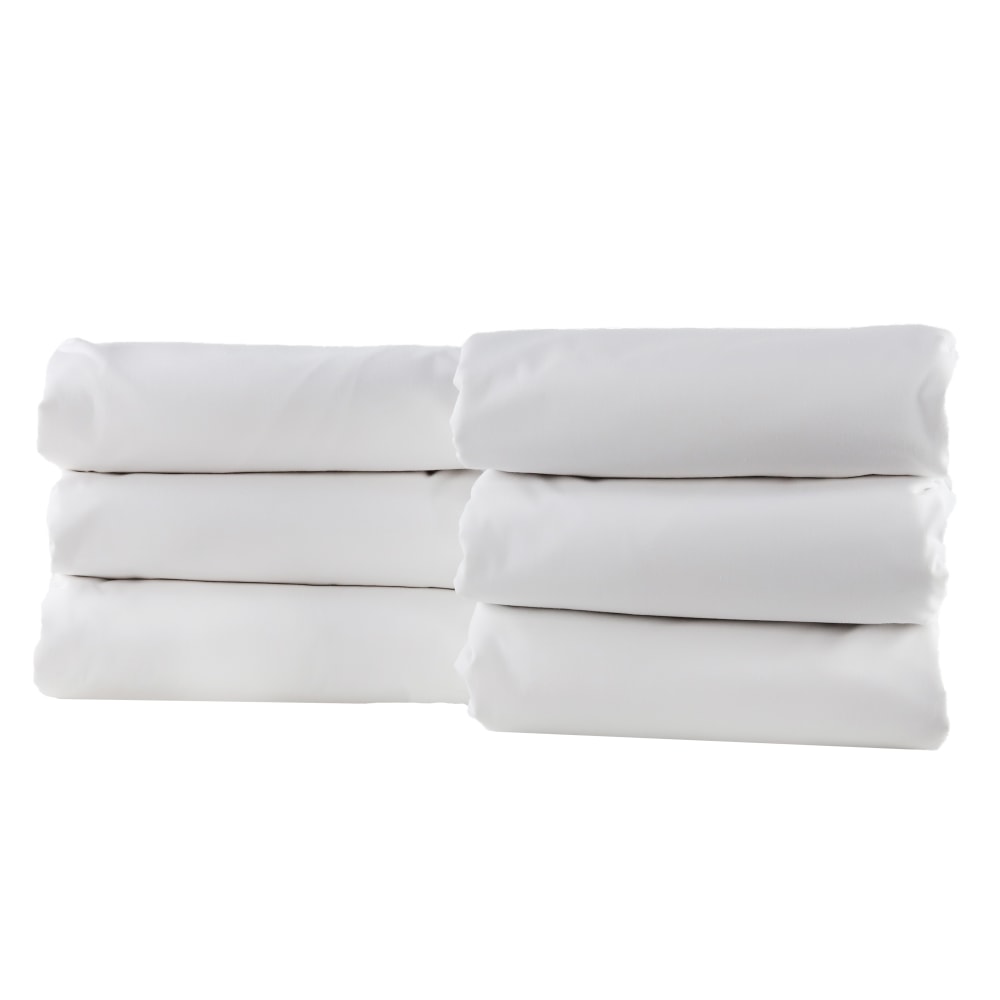 1888 Mills Naked Twin Duvet Covers, 70in x 94in, White, Pack Of 6 Covers