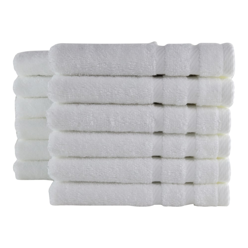 1888 Mills Naked Cotton/Tencel Modal Washcloths, 13in x 13in, White, Pack Of 120 Washcloths