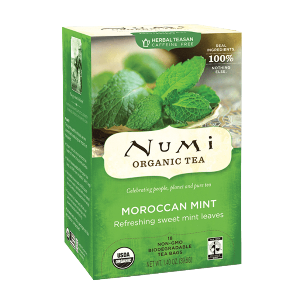 Numi Morroccan Mint Herbal Tea, Box Of 18