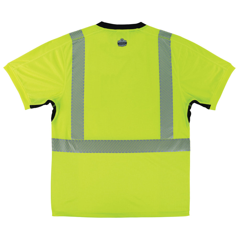 Ergodyne GloWear 8283BK Lightweight Performance Hi-Vis T-Shirt, 5X, Lime