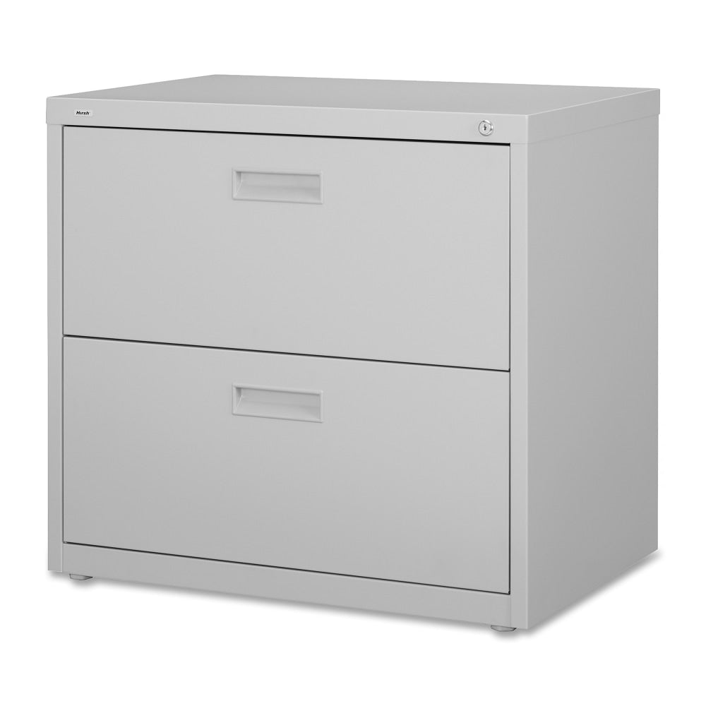 Lorell 30inW x 18-5/8inD Lateral 2-Drawer File Cabinet, Light Gray