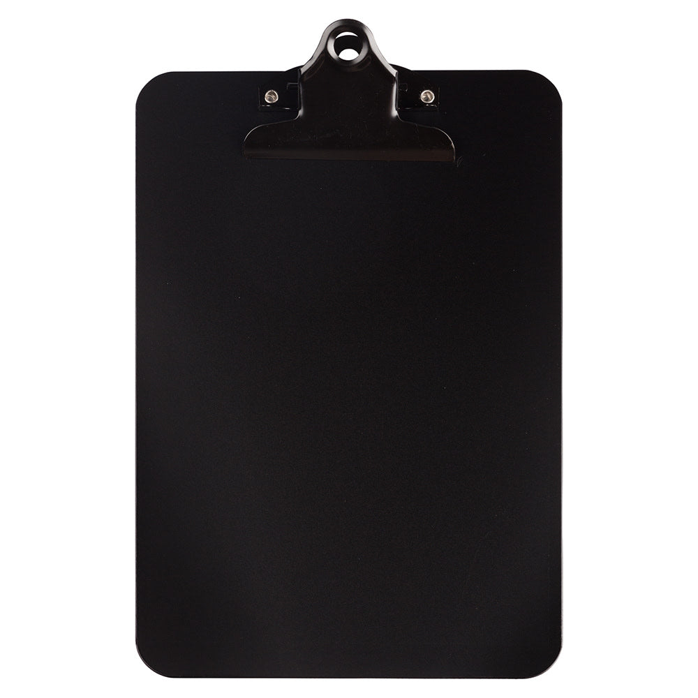 JAM Paper Aluminum Mini Clipboard, 9in x 6in, Black