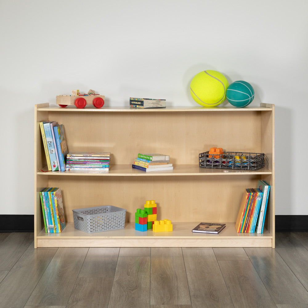 Flash Furniture Wooden School Classroom Storage Cabinet, 30inH x 48inW x 15inD, Natural