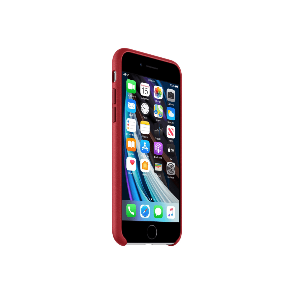 Apple - (PRODUCT) RED - back cover for cell phone - leather - red - for iPhone 7, 8, SE (2nd generation)