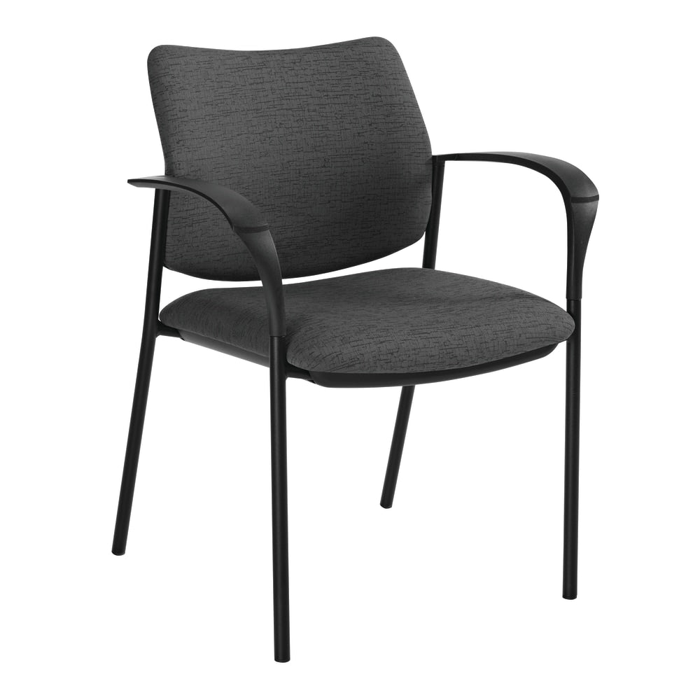 Global Sidero Armchair, 32inH x 25 1/2inW x 24inD, Granite Rock/Black