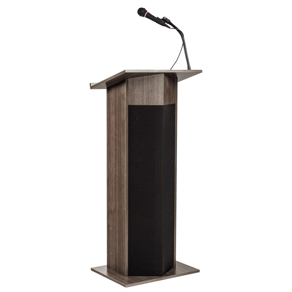 Oklahoma Sound Power Plus Lectern, With Wireless Handheld Mic, 46inH x 22inW x 17inD, Ribbonwood