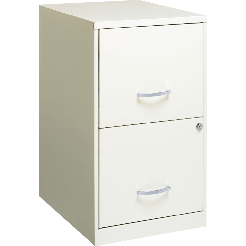 NuSparc 18in 2-drawer File Cabinet, White, 1 Each